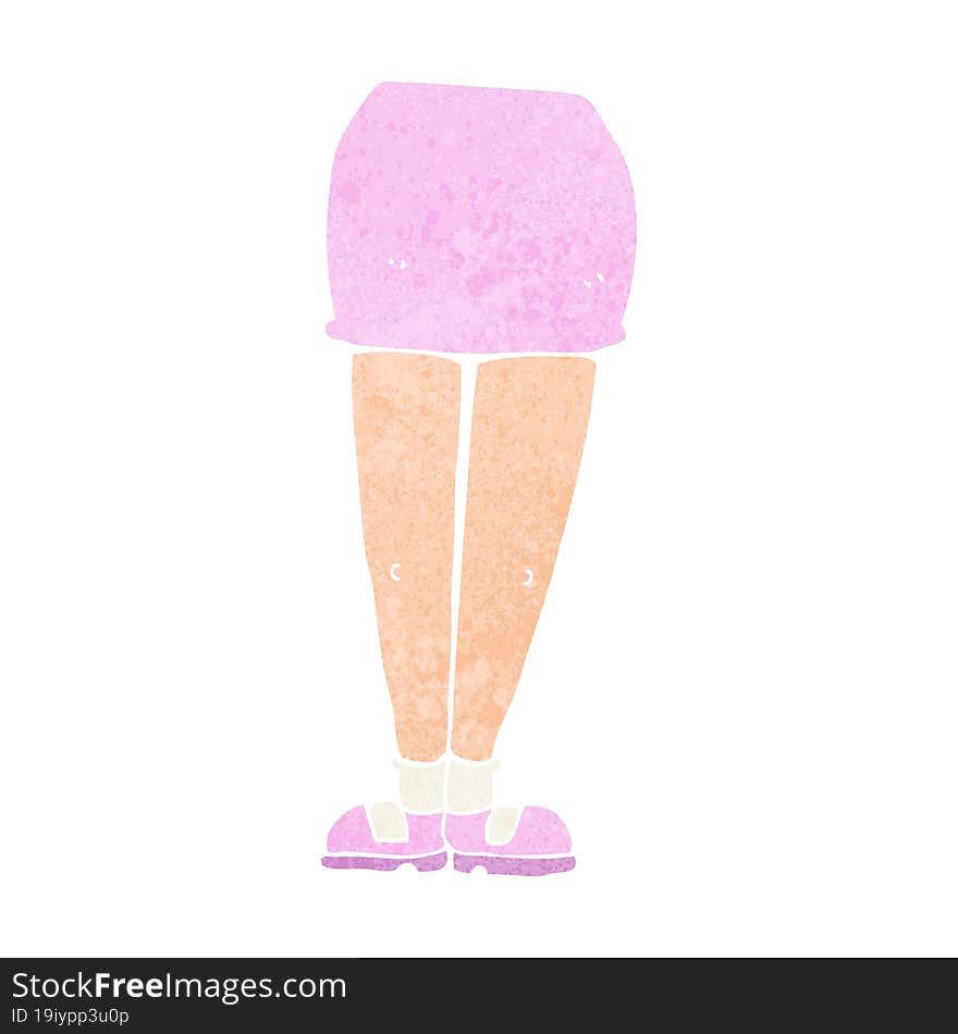 cartoon female legs