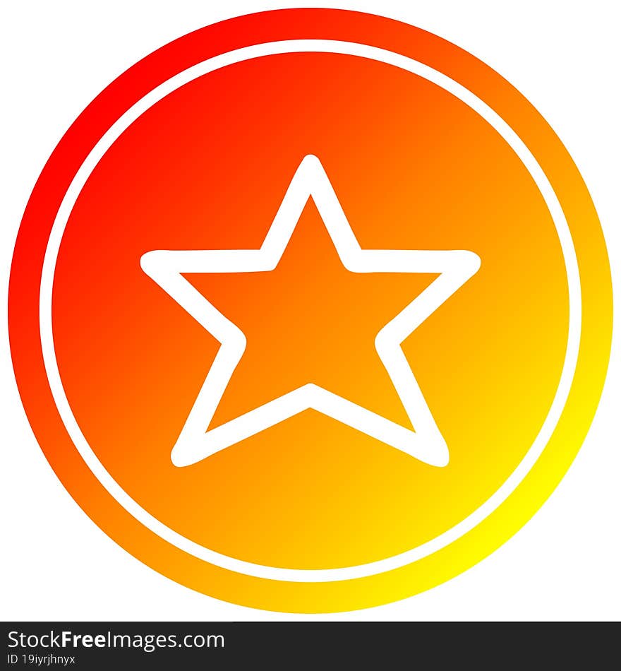 star shape circular in hot gradient spectrum