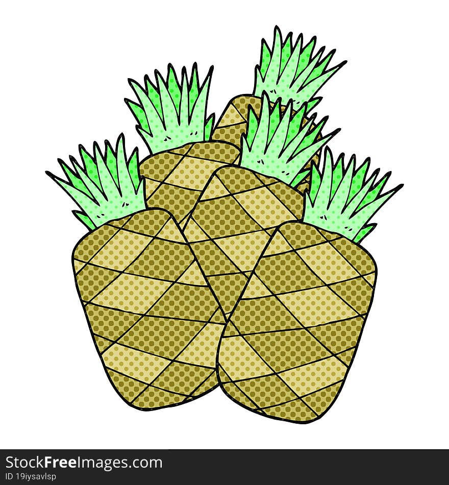 cartoon pineapples