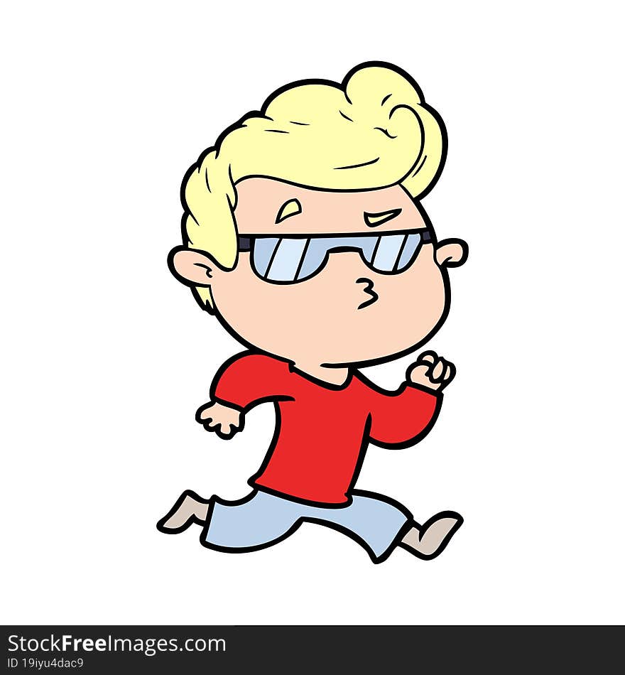 cartoon cool guy. cartoon cool guy