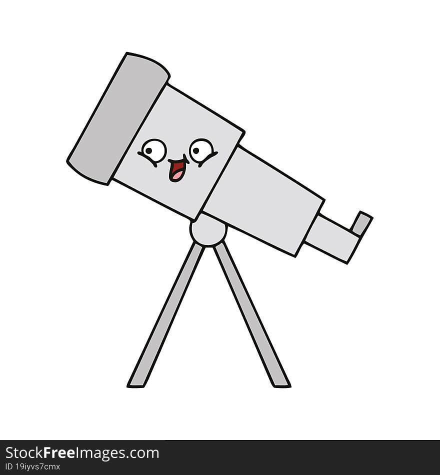 cute cartoon telescope