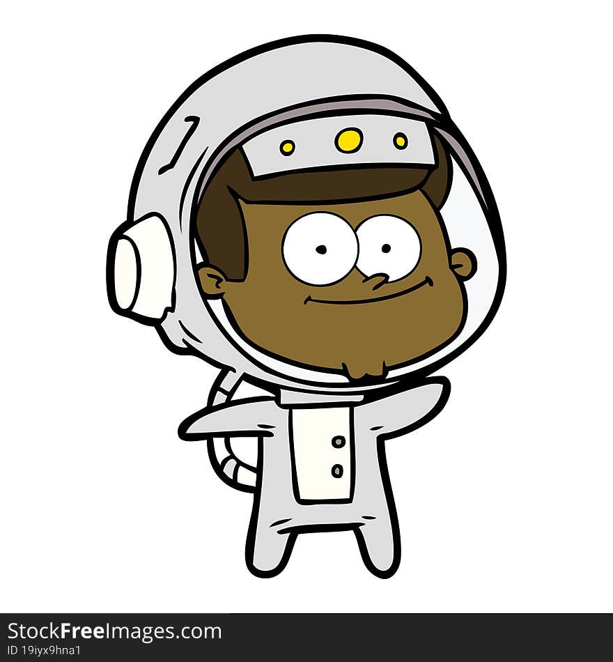 happy astronaut cartoon. happy astronaut cartoon