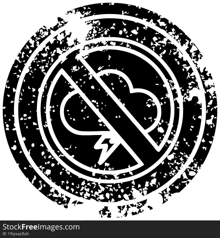 no storms distressed icon