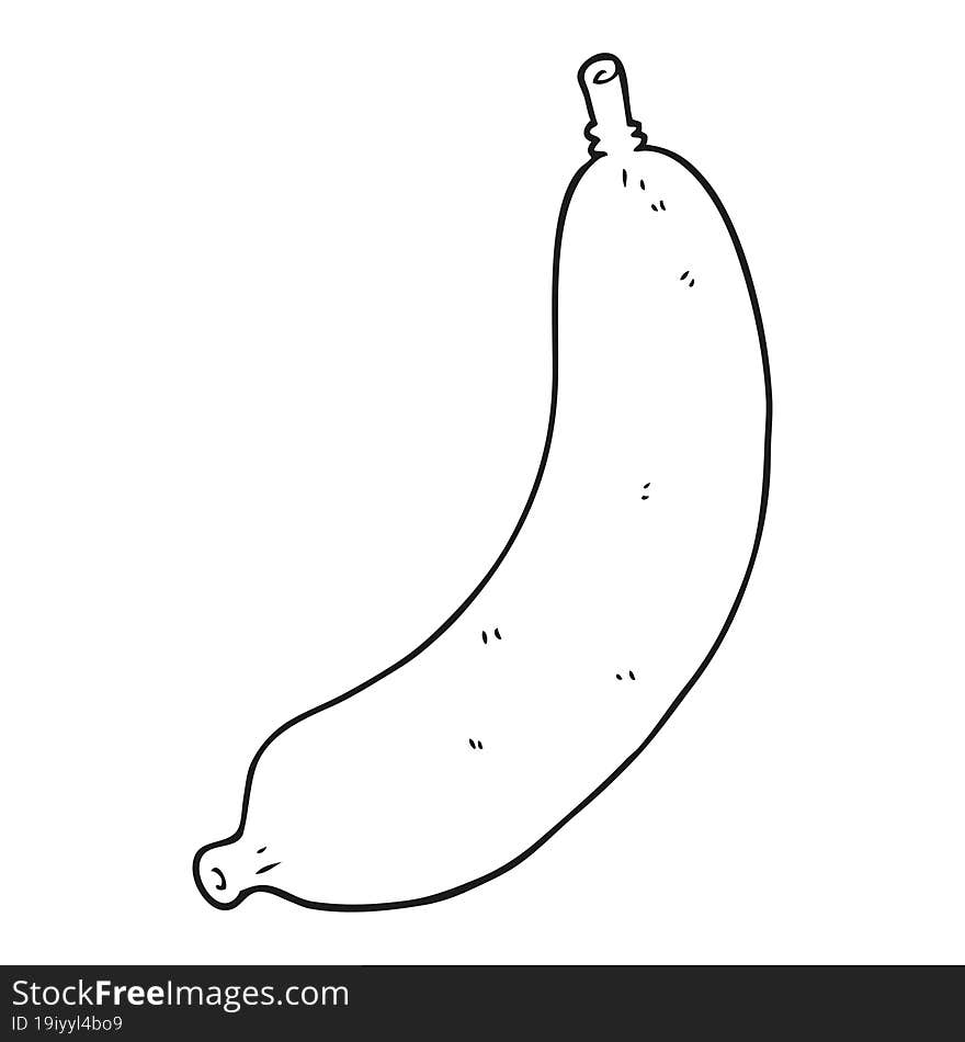 Black And White Cartoon Banana