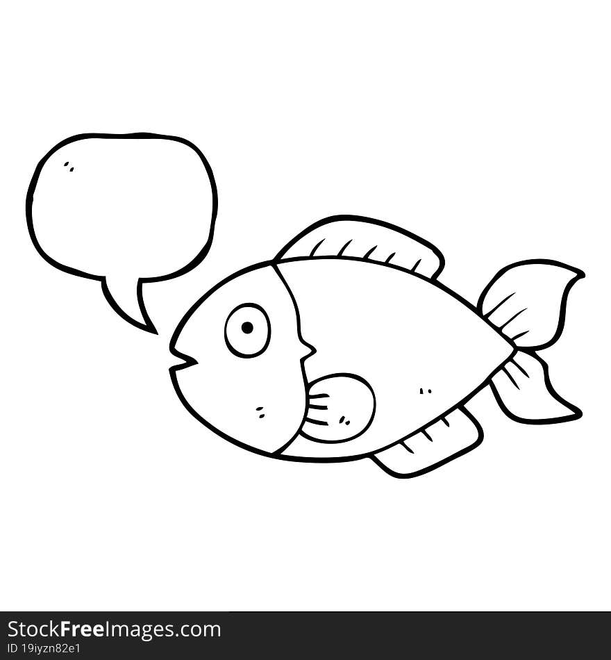 speech bubble cartoon fish