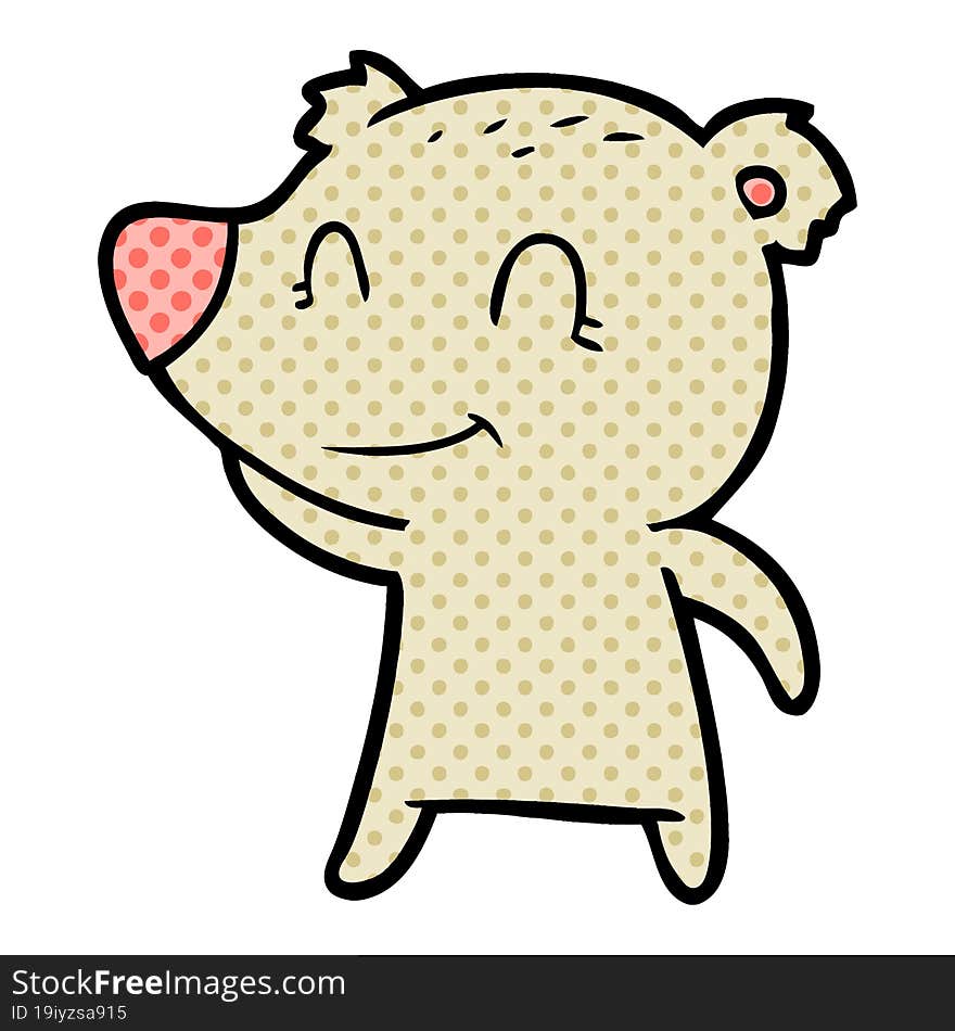 smiling bear cartoon. smiling bear cartoon