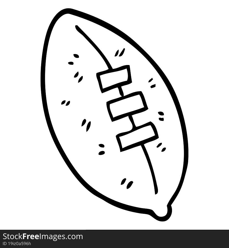 line drawing cartoon football