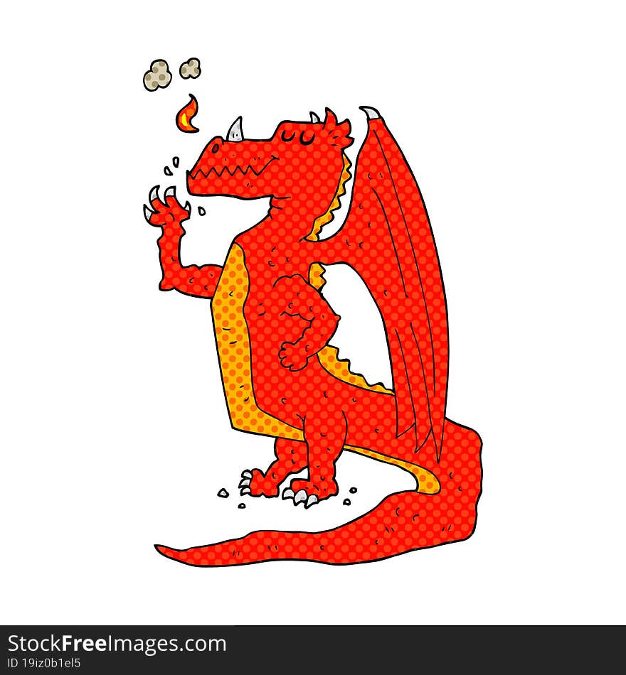 cartoon happy dragon