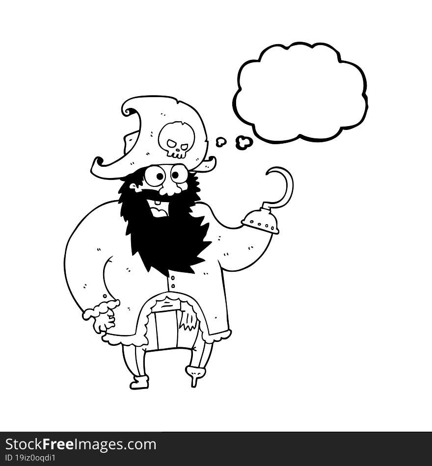 thought bubble cartoon pirate captain