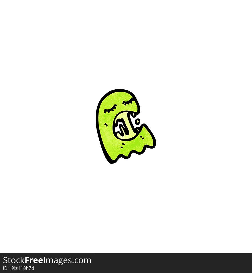 cartoon gree ghost