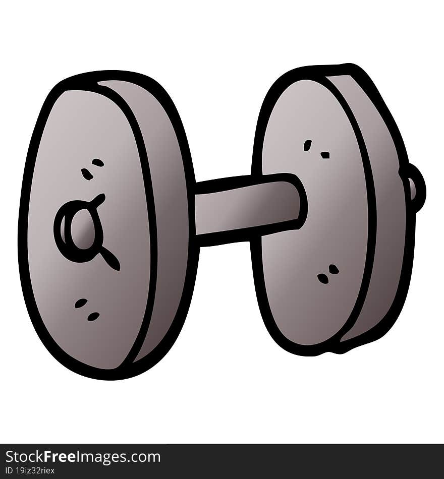 cartoon doodle gym weights