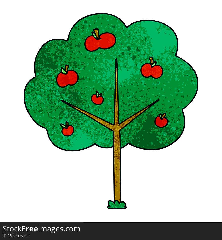 quirky hand drawn cartoon tree