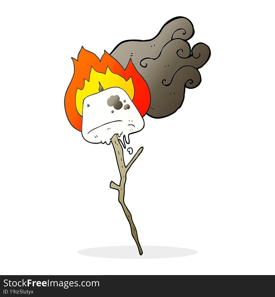 Cartoon Toasted Marshmallow