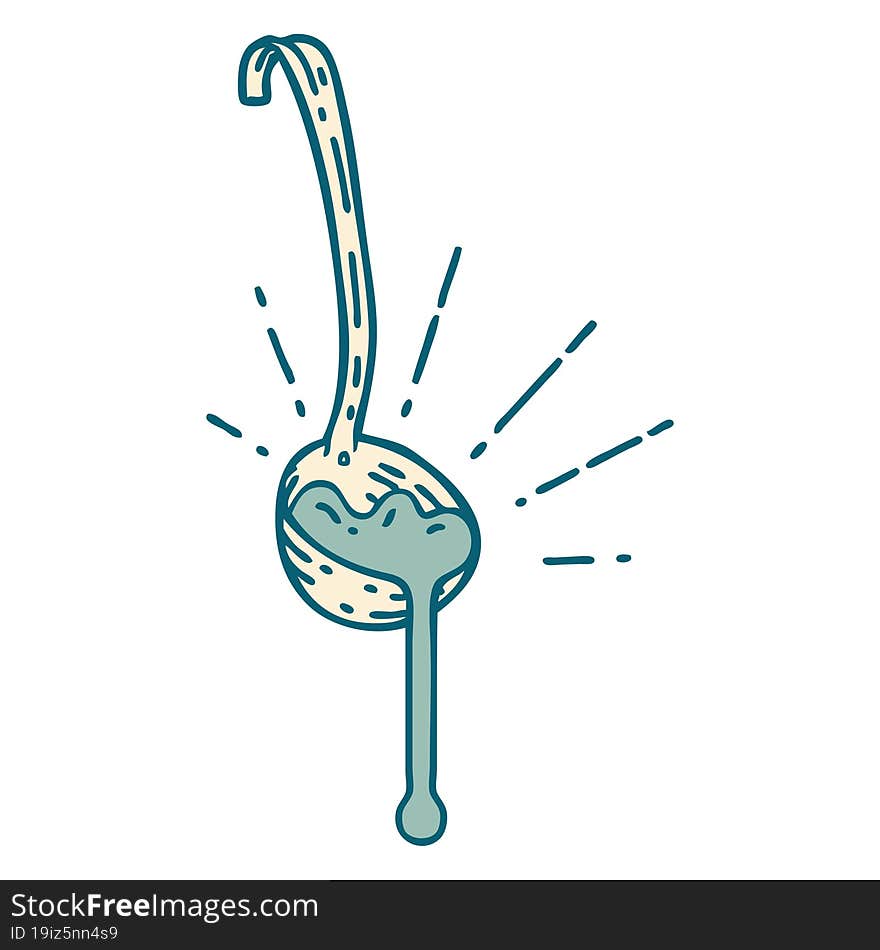 traditional tattoo style ladle of gravy