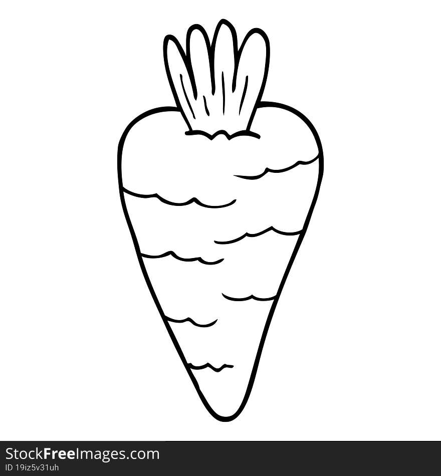 Line Drawing Cartoon Carrot