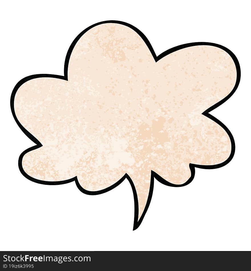 cartoon speech bubble in retro texture style and speech bubble in retro texture style