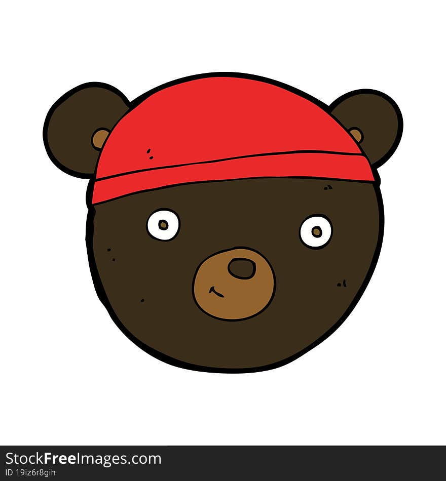 cartoon black bear face