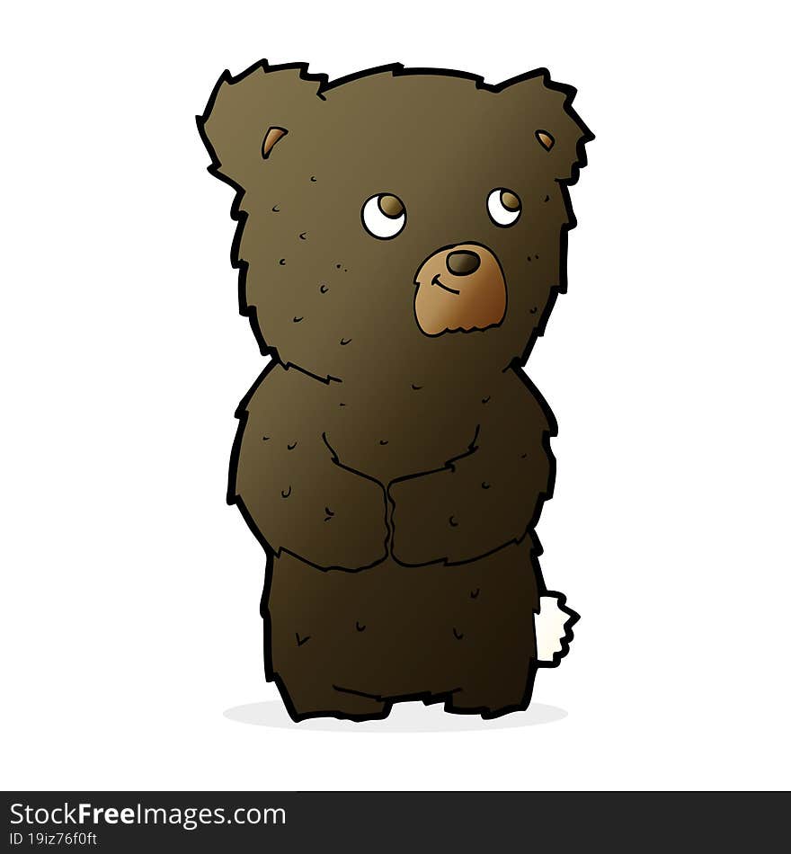 cartoon black bear cub