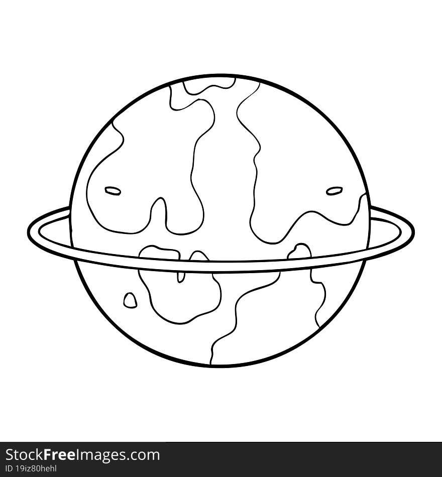 cartoon alien planet. cartoon alien planet