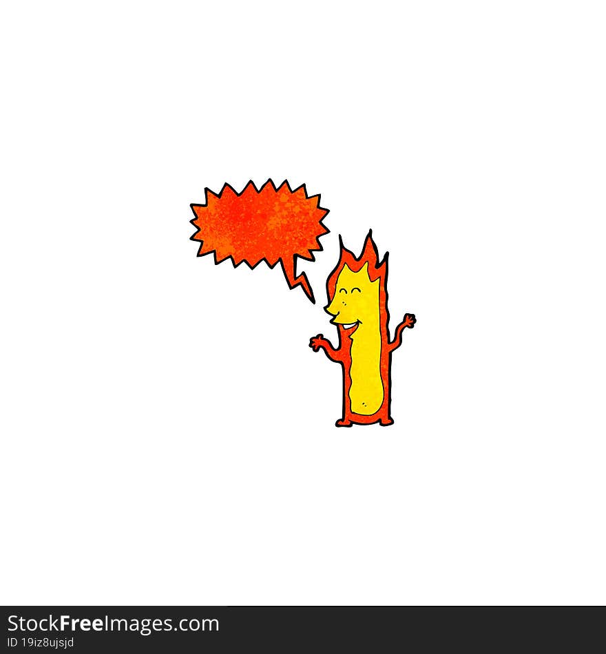 Fire Cartoon Character