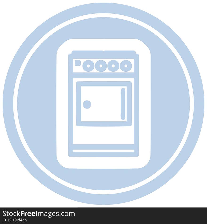 kitchen cooker circular icon