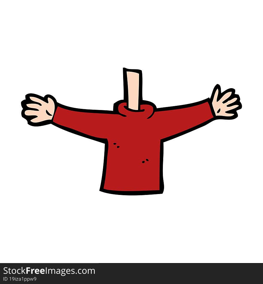 cartoon body waving arms (mix and match cartoons or add own photos