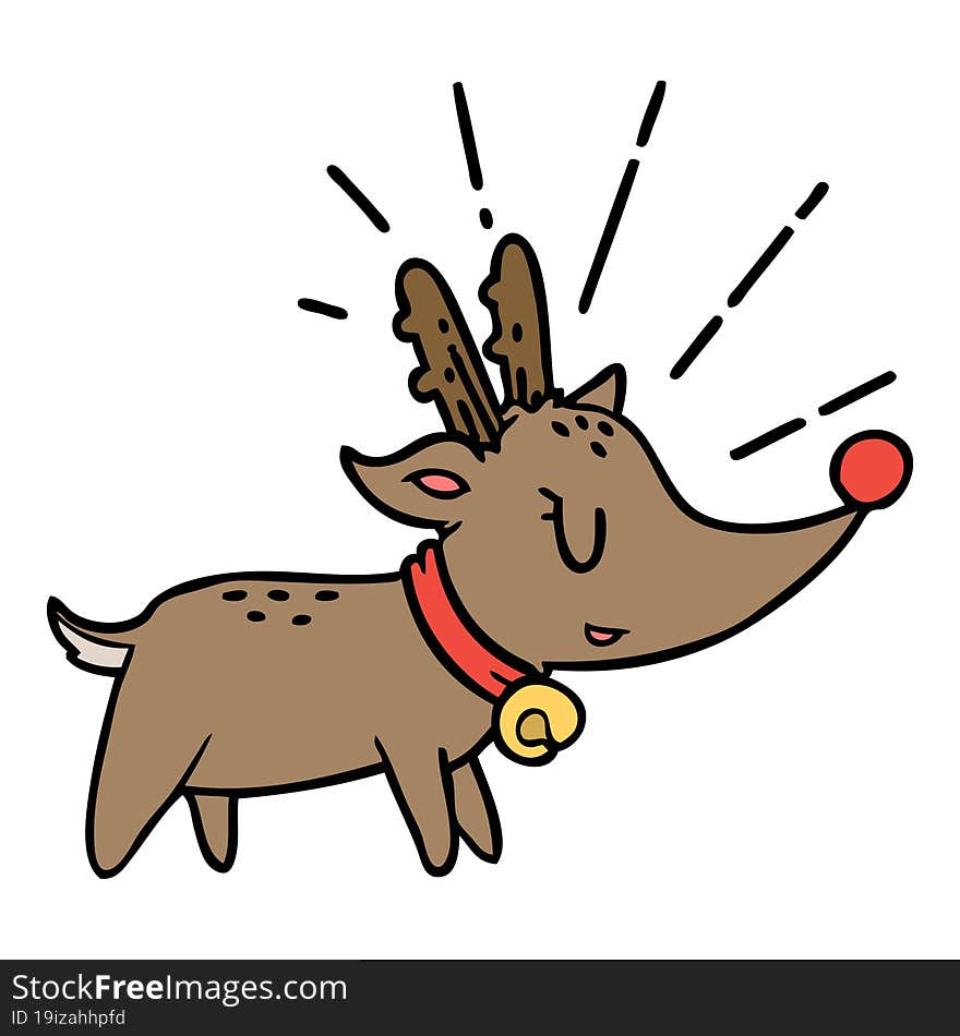 traditional tattoo style christmas reindeer