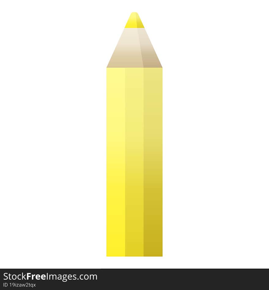 yellow coloring pencil graphic vector illustration icon. yellow coloring pencil graphic vector illustration icon