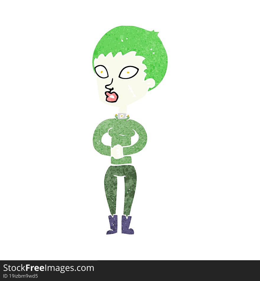 cartoon zombie girl