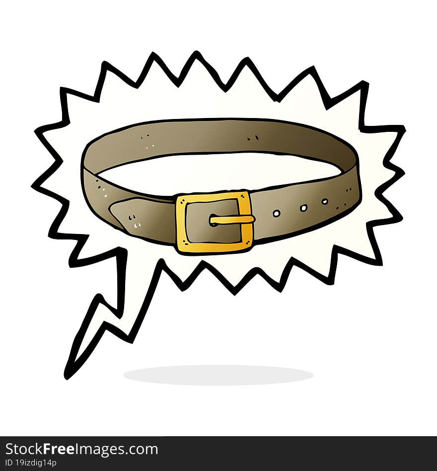 Cartoon Leather Belt With Speech Bubble