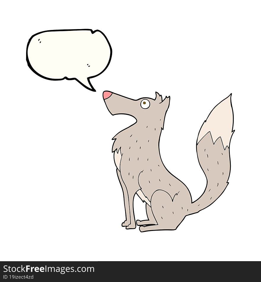 speech bubble cartoon wolf