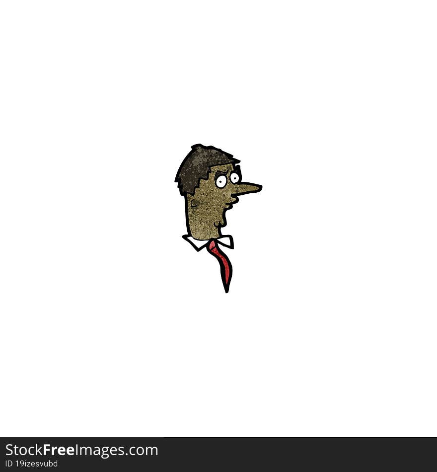 cartoon ugly businessman