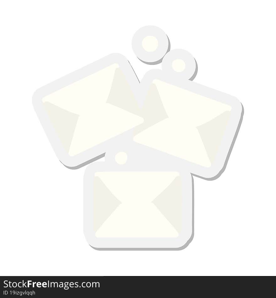 set of sealed envelopes sticker