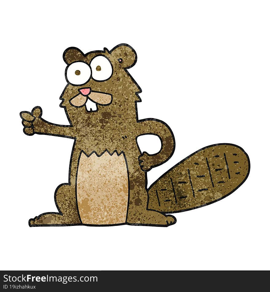 Textured Cartoon Beaver