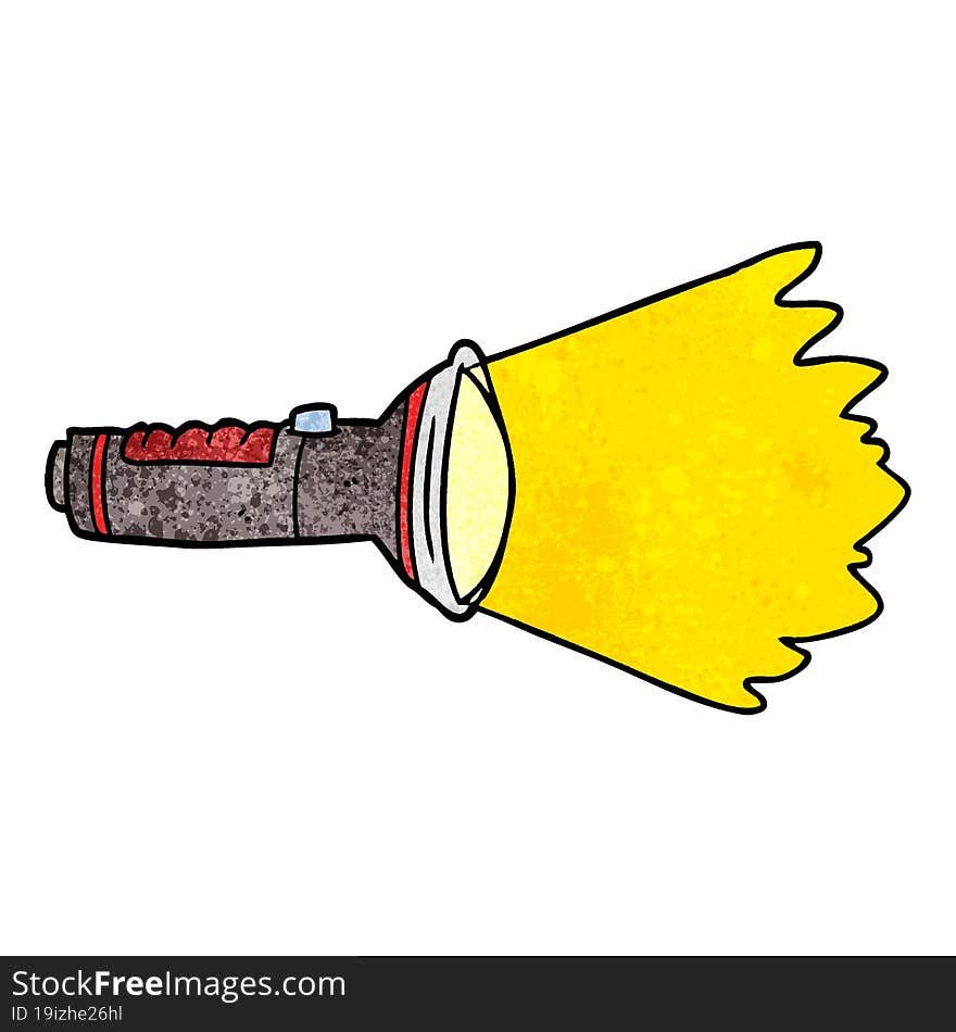 cartoon electric torch shining. cartoon electric torch shining