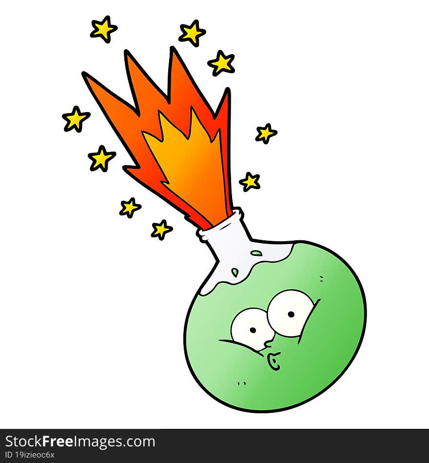 cartoon potion exploding. cartoon potion exploding