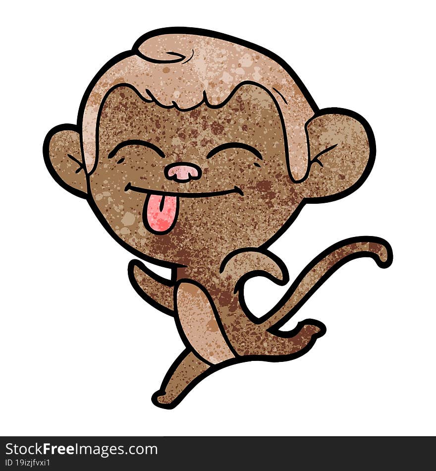 funny cartoon monkey. funny cartoon monkey