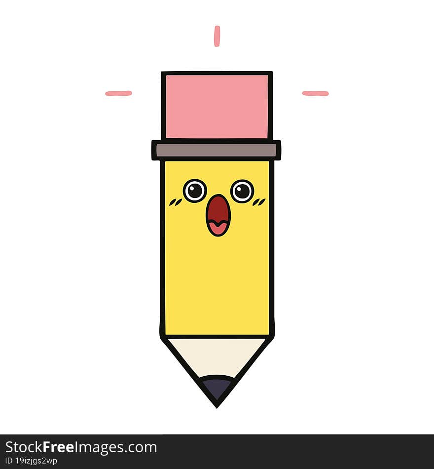 cute cartoon pencil