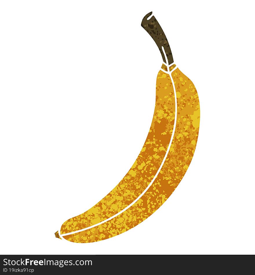 quirky retro illustration style cartoon banana