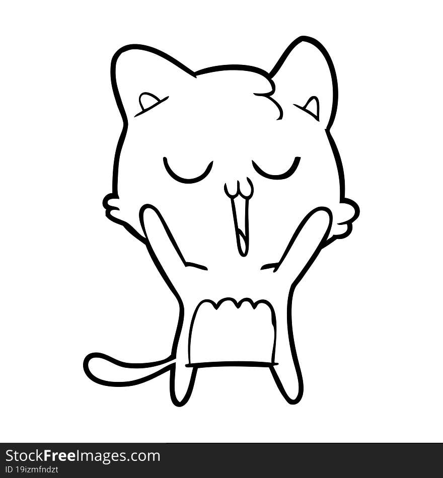 cartoon cat singing. cartoon cat singing