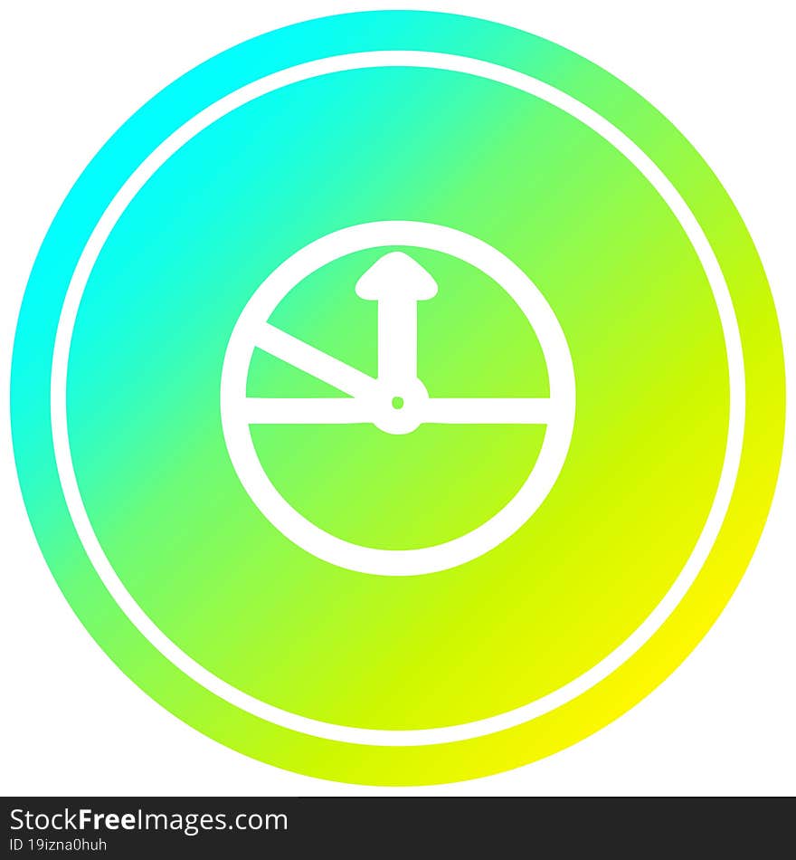 speedometer circular in cold gradient spectrum