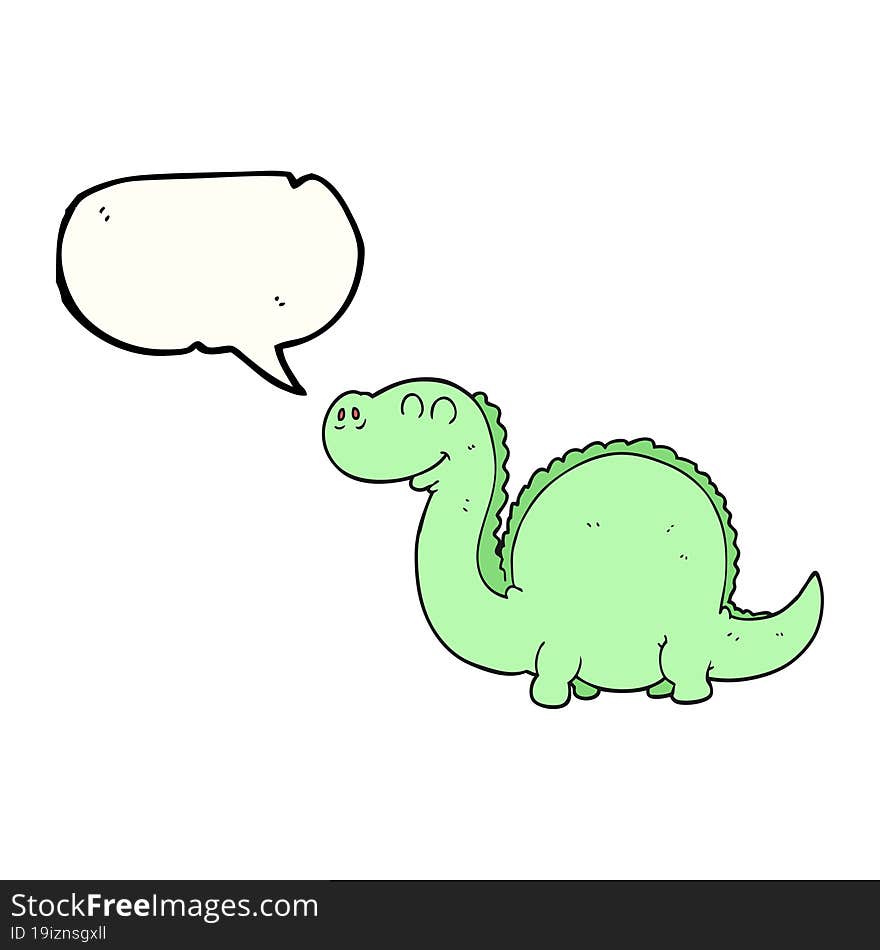 speech bubble cartoon dinosaur