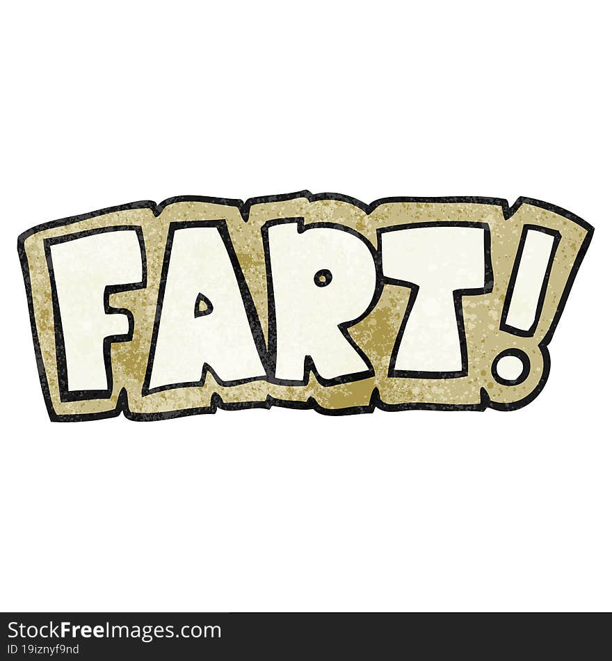 textured cartoon fart symbol