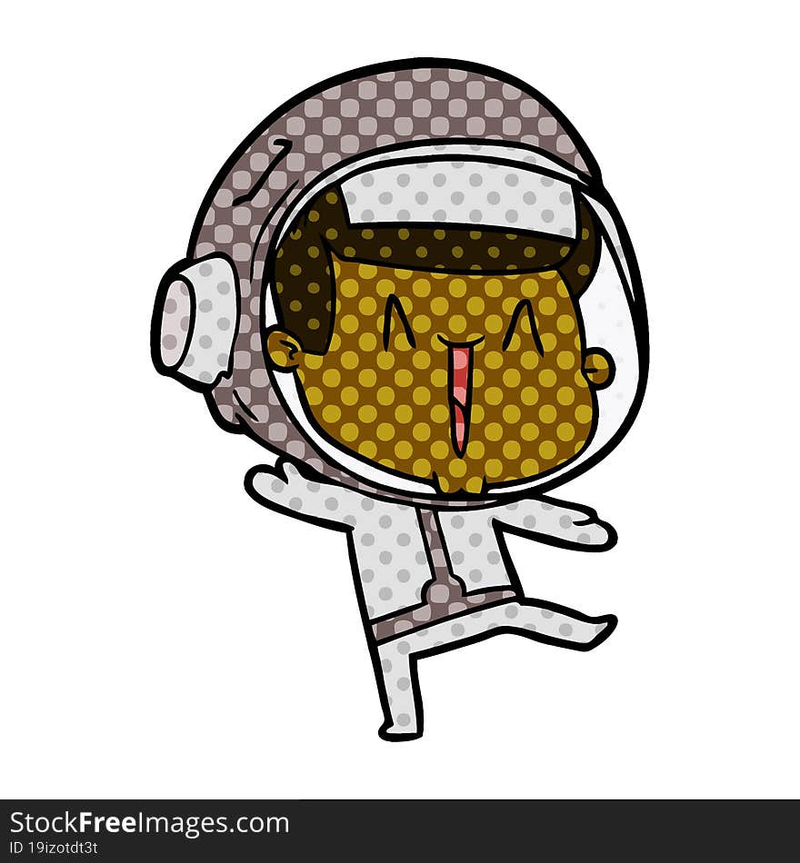 dancing cartoon astronaut. dancing cartoon astronaut