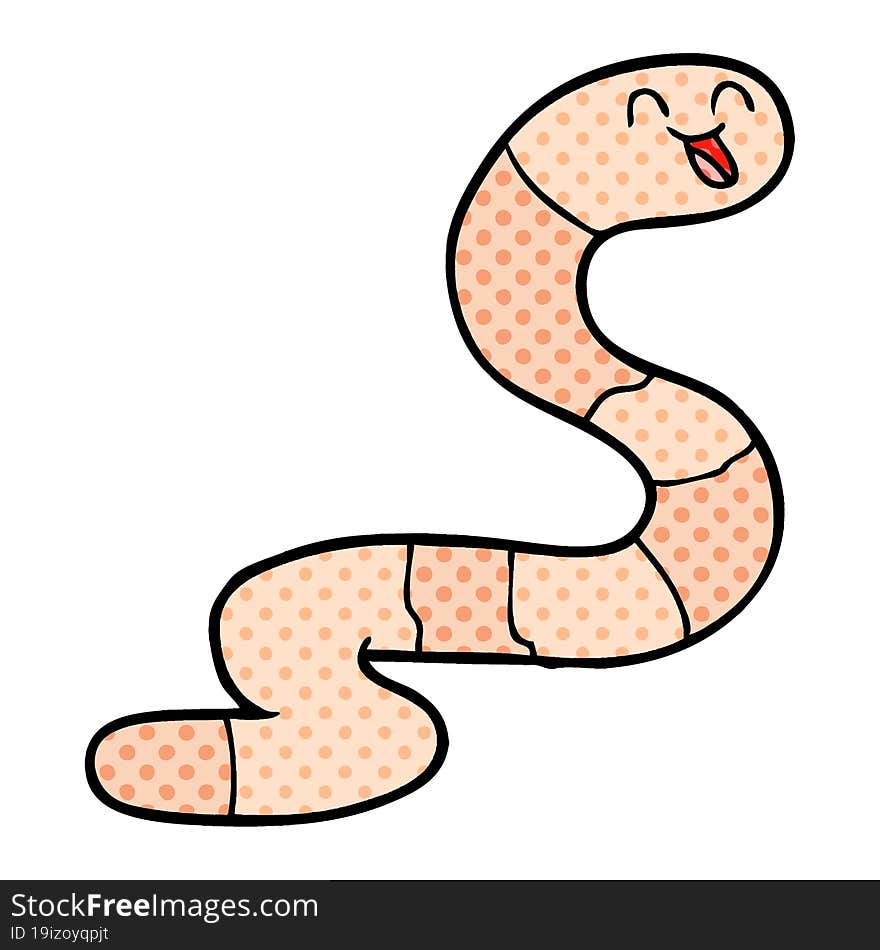 cartoon worm. cartoon worm