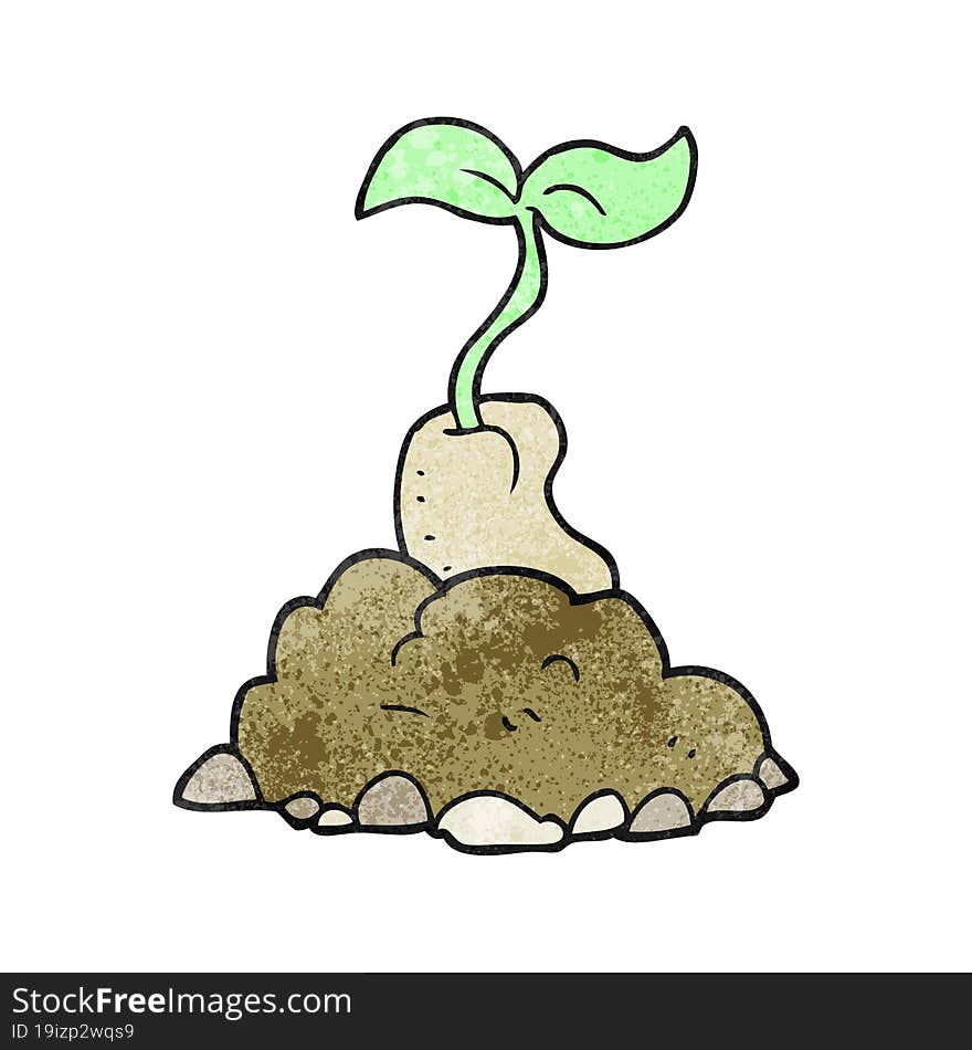 texture cartoon sprouting seed