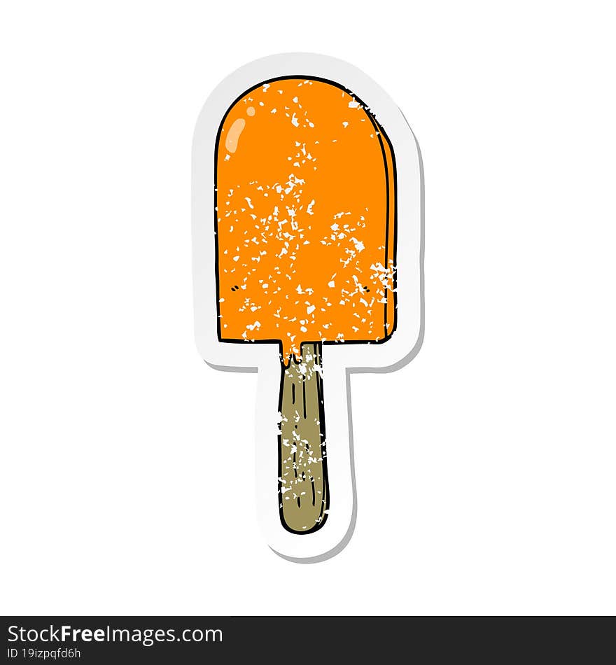 distressed sticker of a cartoon lollipop