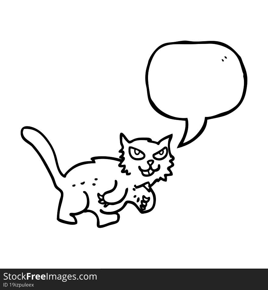 speech bubble cartoon cat