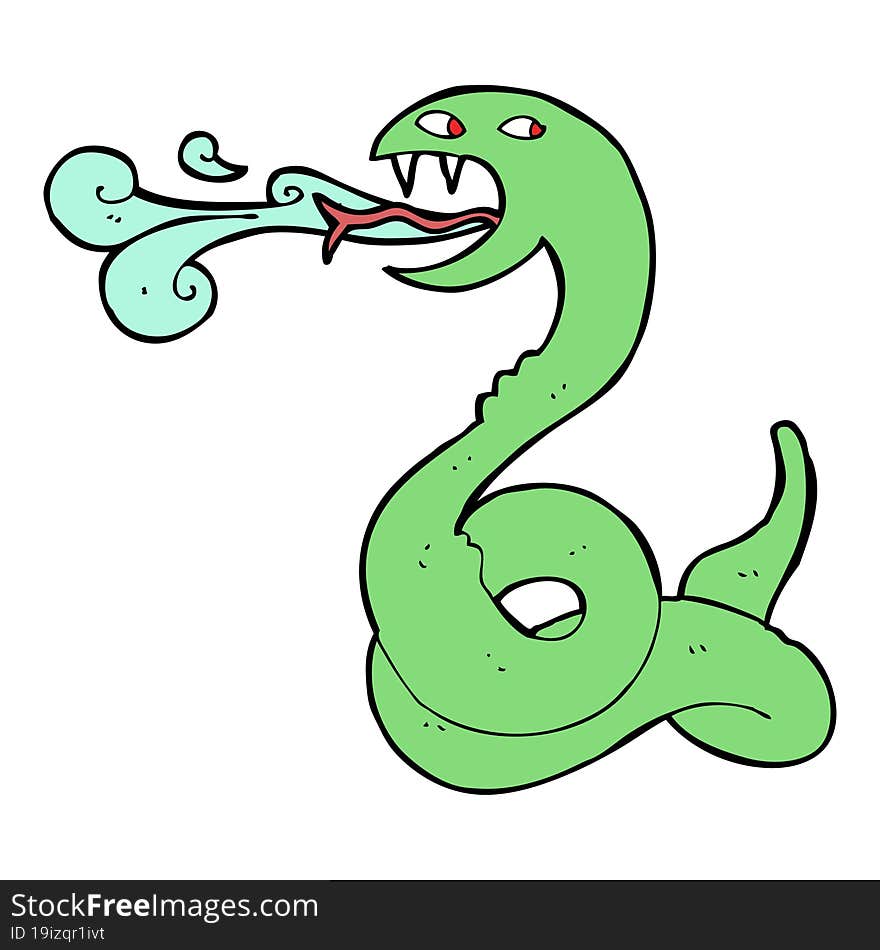 Cartoon Hissing Snake