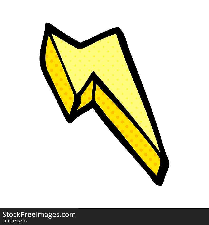 Cartoon Doodle Decorative Lightning Bolt